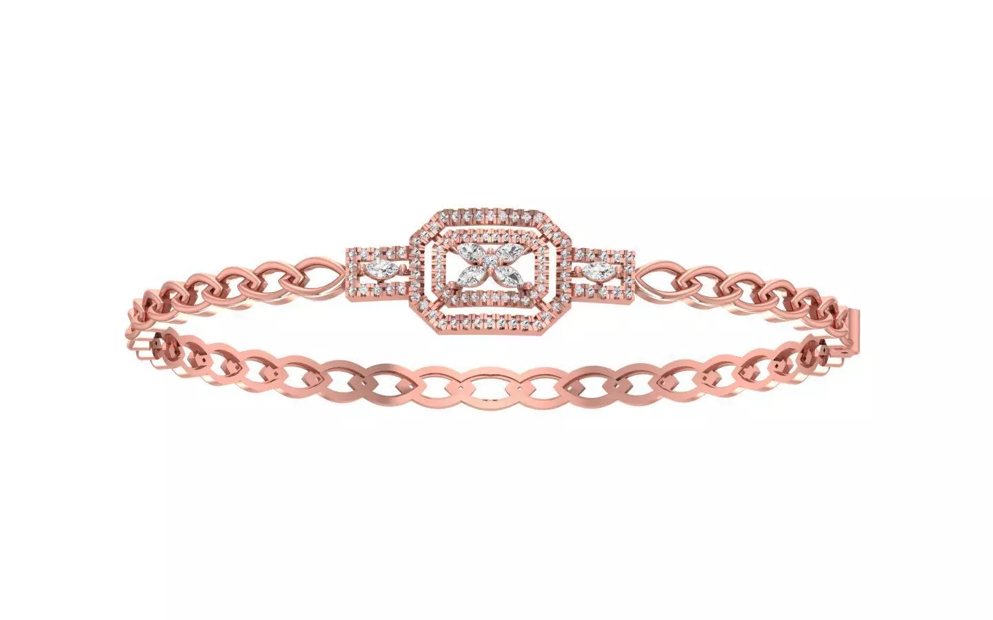 Women Bracelet 3dm STL OBJ FBX Renders details 3D print model_0