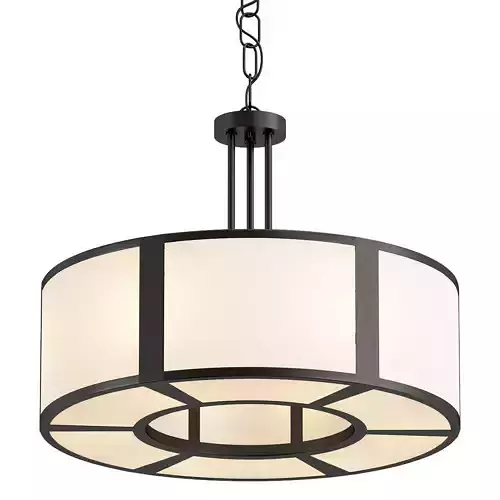 AILSA pendant light with shade and frame 3D model