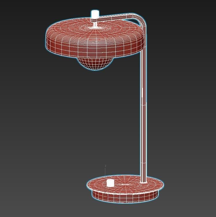 ASTORIA modern table lamp with metal base 3D model_2