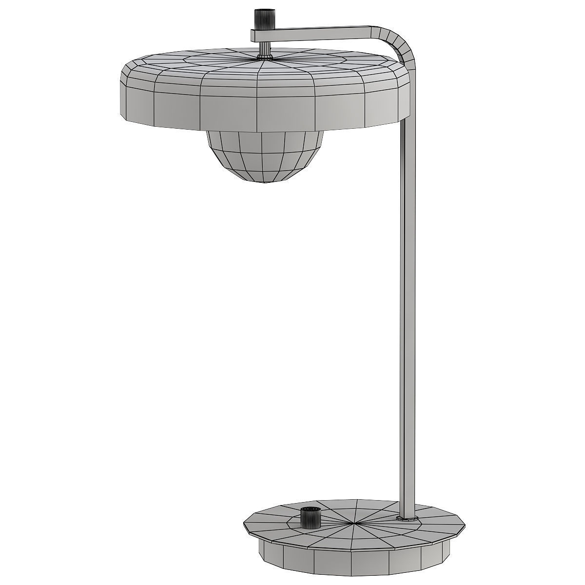 ASTORIA modern table lamp with metal base 3D model_1