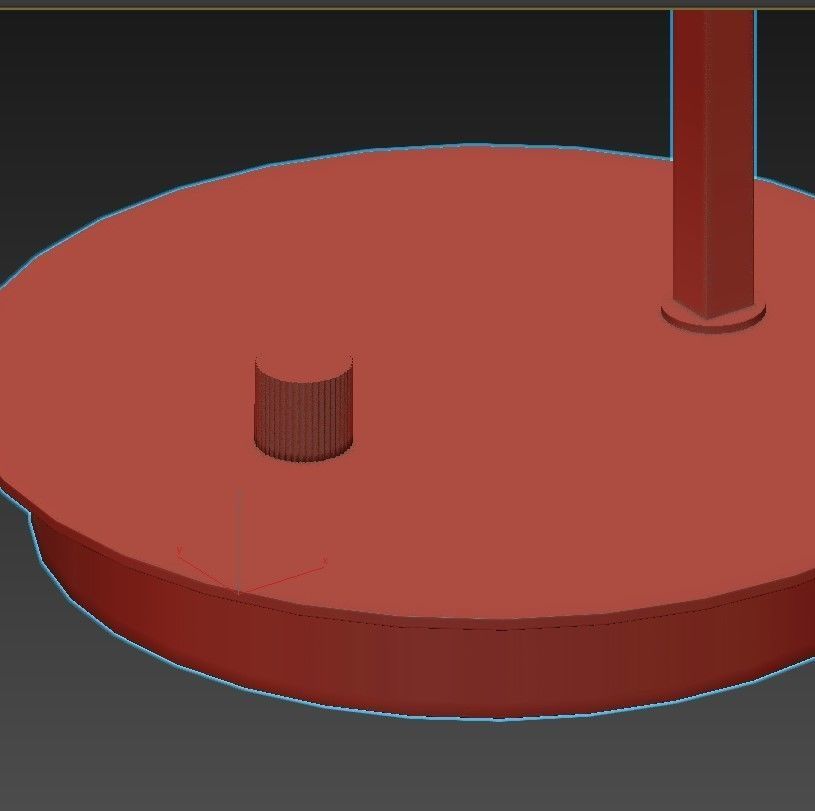 ASTORIA modern table lamp with metal base 3D model_5