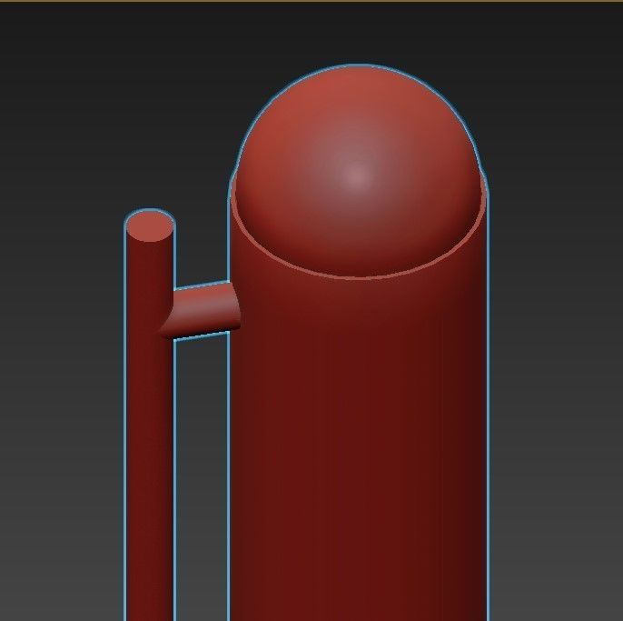 HYBRID table lamp with ball on top 3D model_4