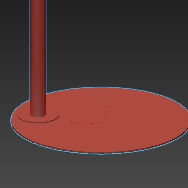 HYBRID table lamp with ball on top 3D model_5