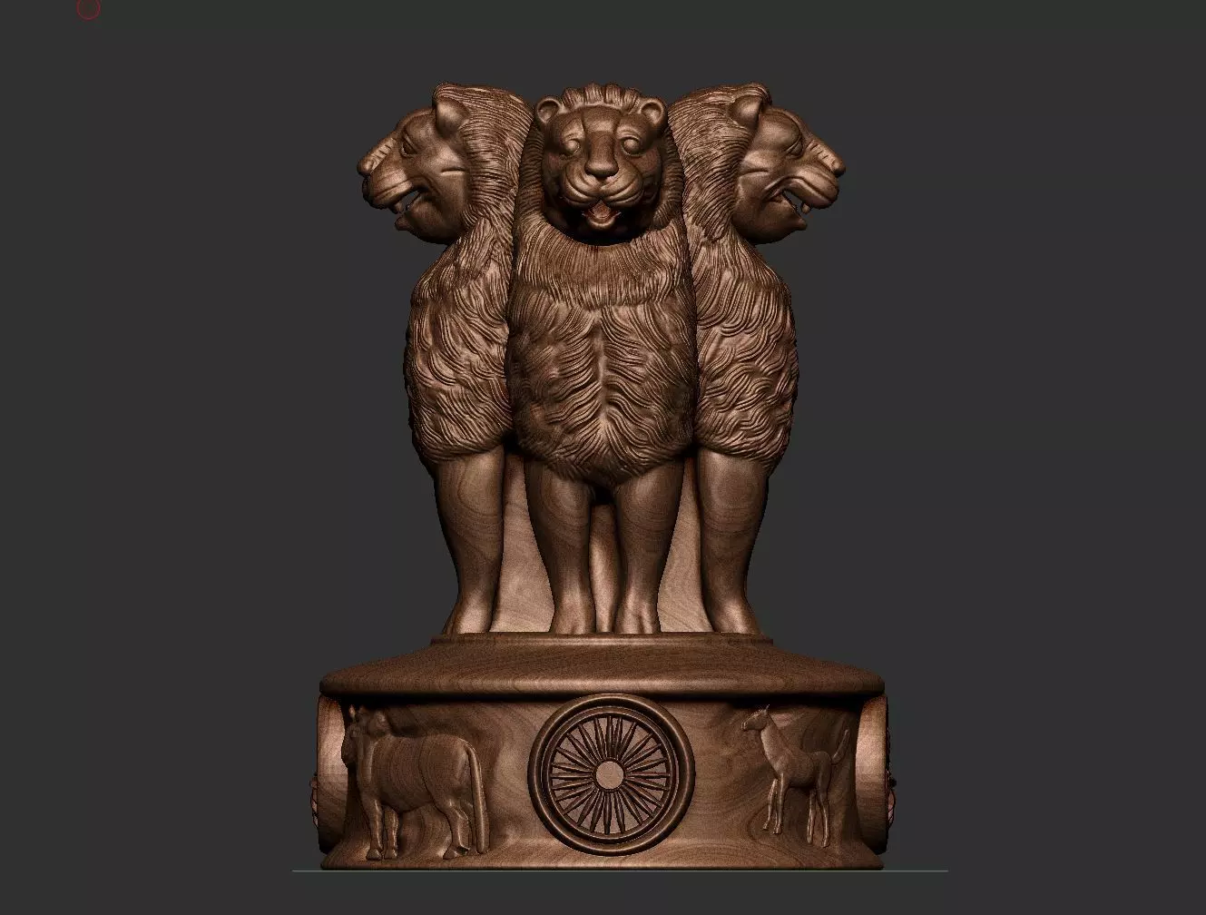 Ashoka  statue of Indian government 3D print model_0