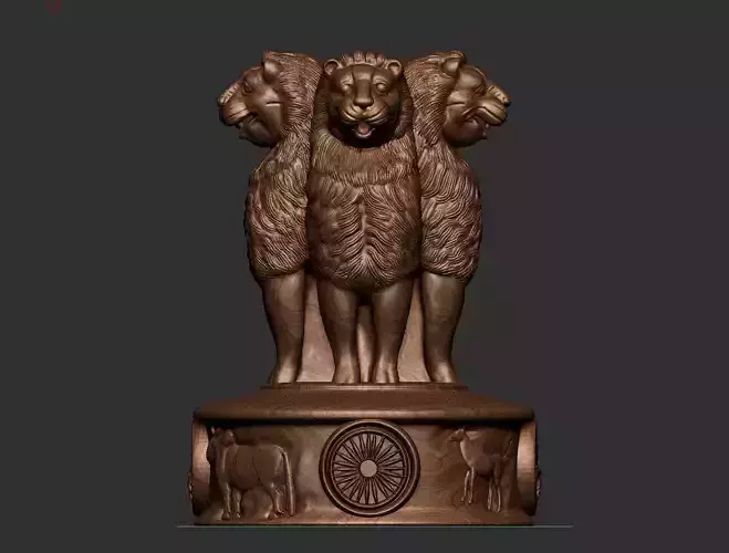 Ashoka  statue of Indian government 3D print model