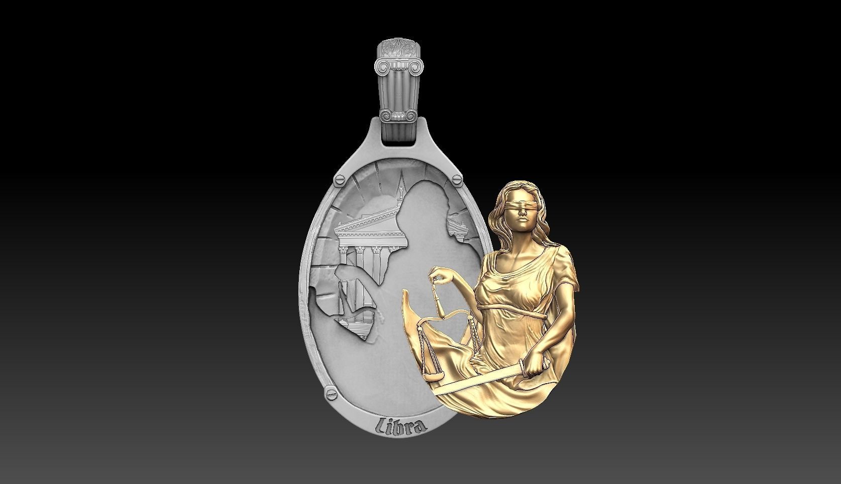 lybra zodiac Jewelry pendant 2022 3D print model 3D print model_3