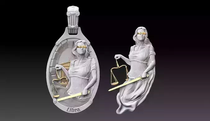 lybra zodiac Jewelry pendant 2022 3D print model 3D print model
