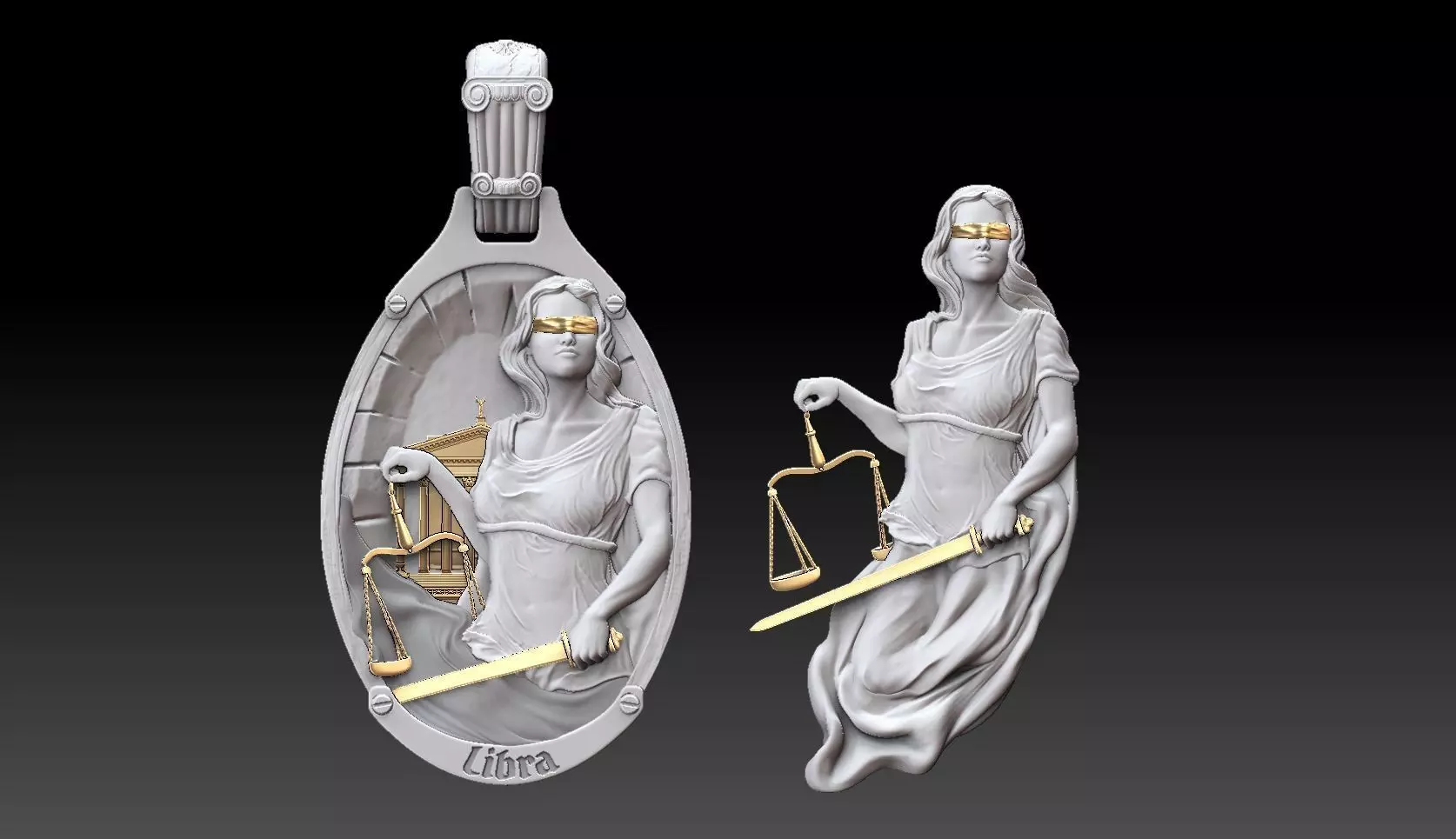 lybra zodiac Jewelry pendant 2022 3D print model 3D print model_0