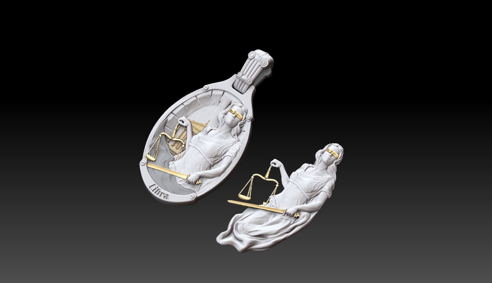 lybra zodiac Jewelry pendant 2022 3D print model 3D print model_13