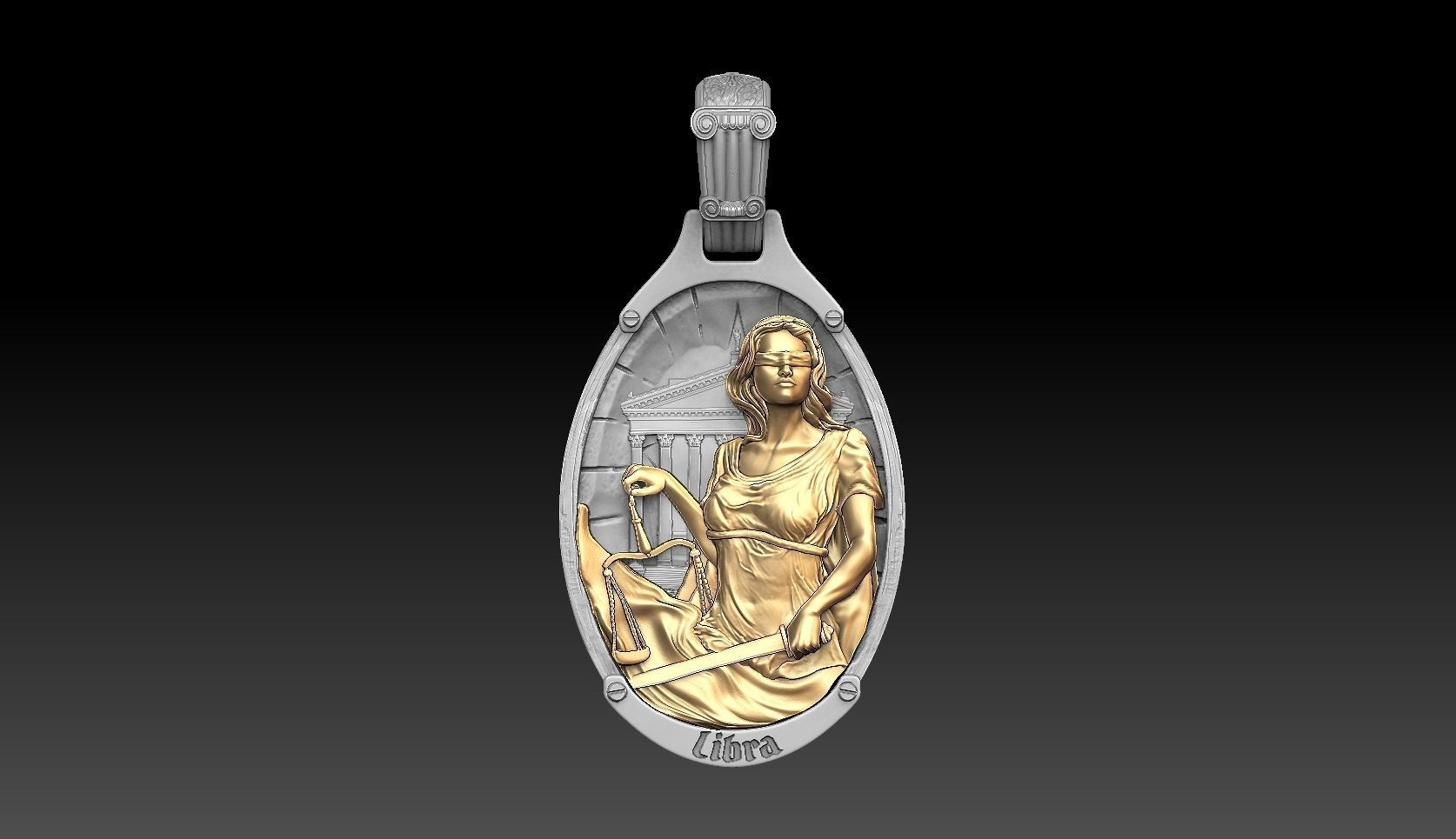 lybra zodiac Jewelry pendant 2022 3D print model 3D print model_2
