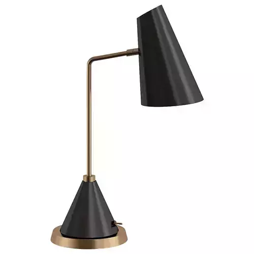 SYDNEY table lamp with shade and brass base