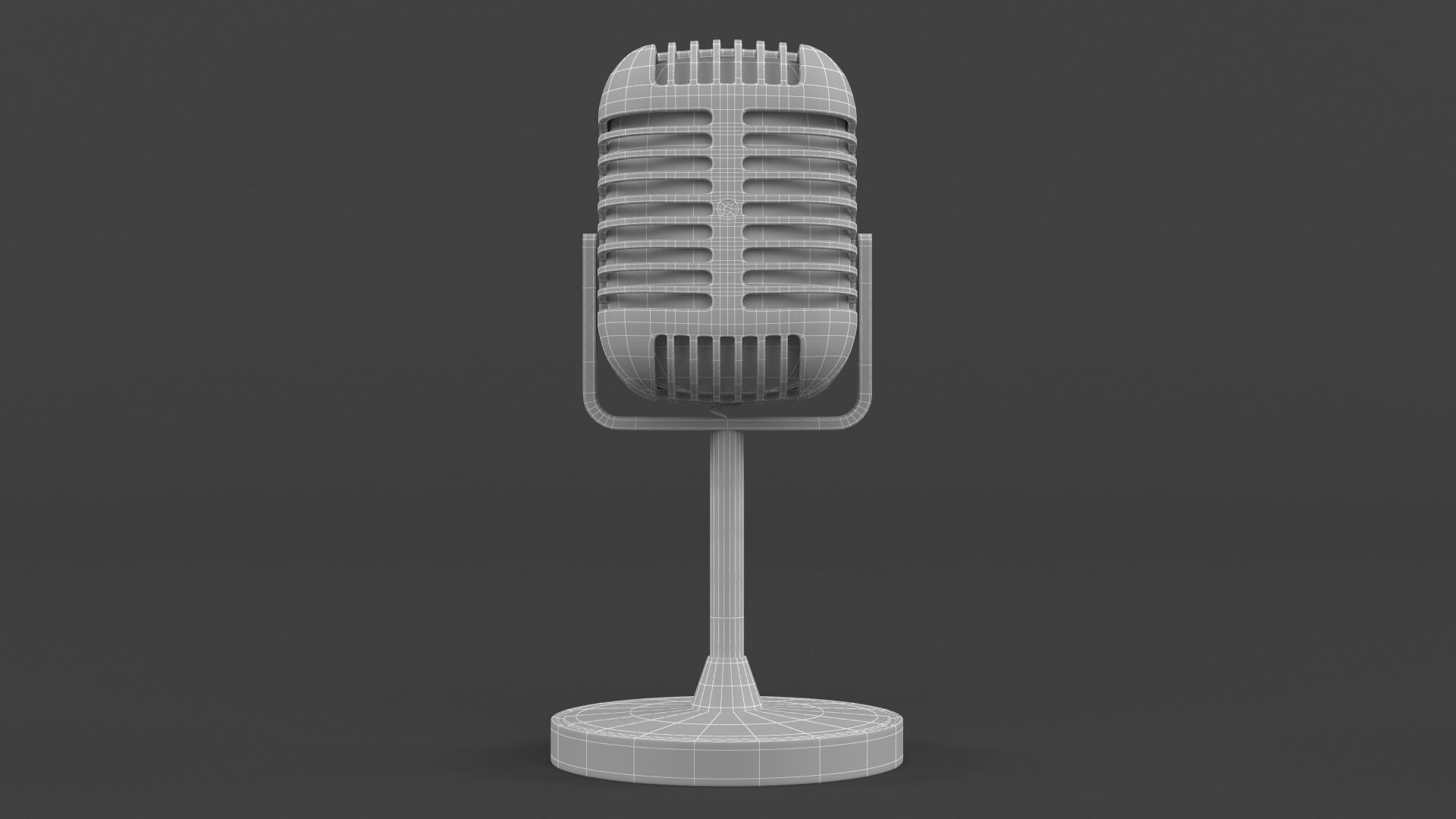 Microphone vintage - 3D model_6