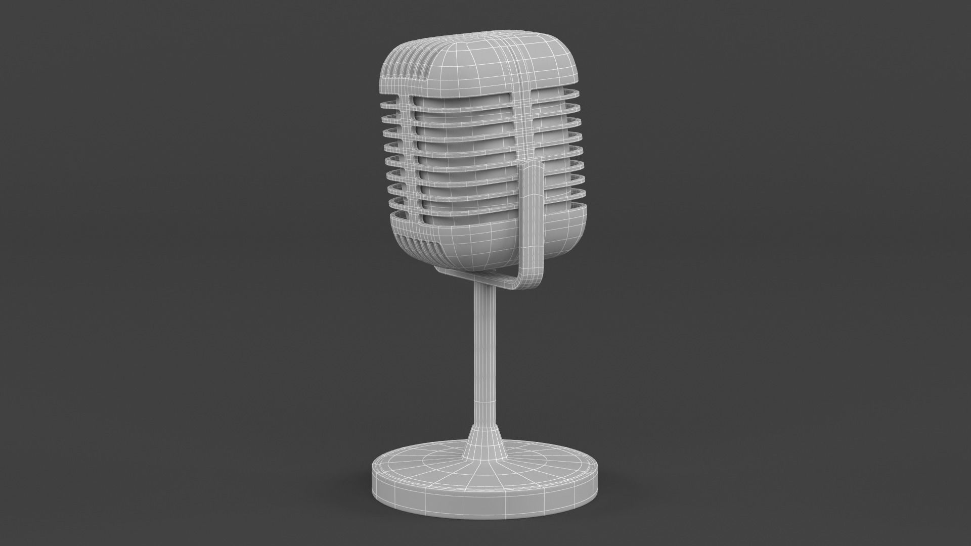Microphone vintage - 3D model_8