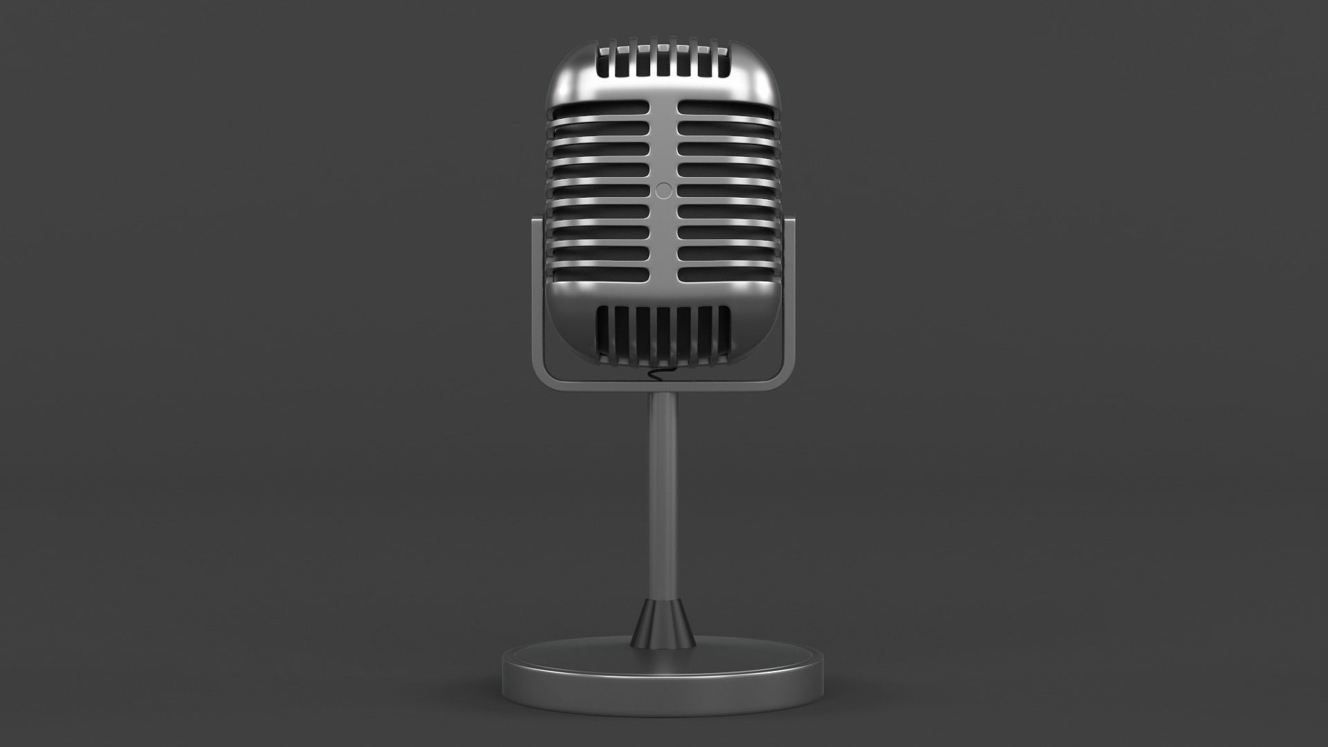 Microphone vintage - 3D model_1