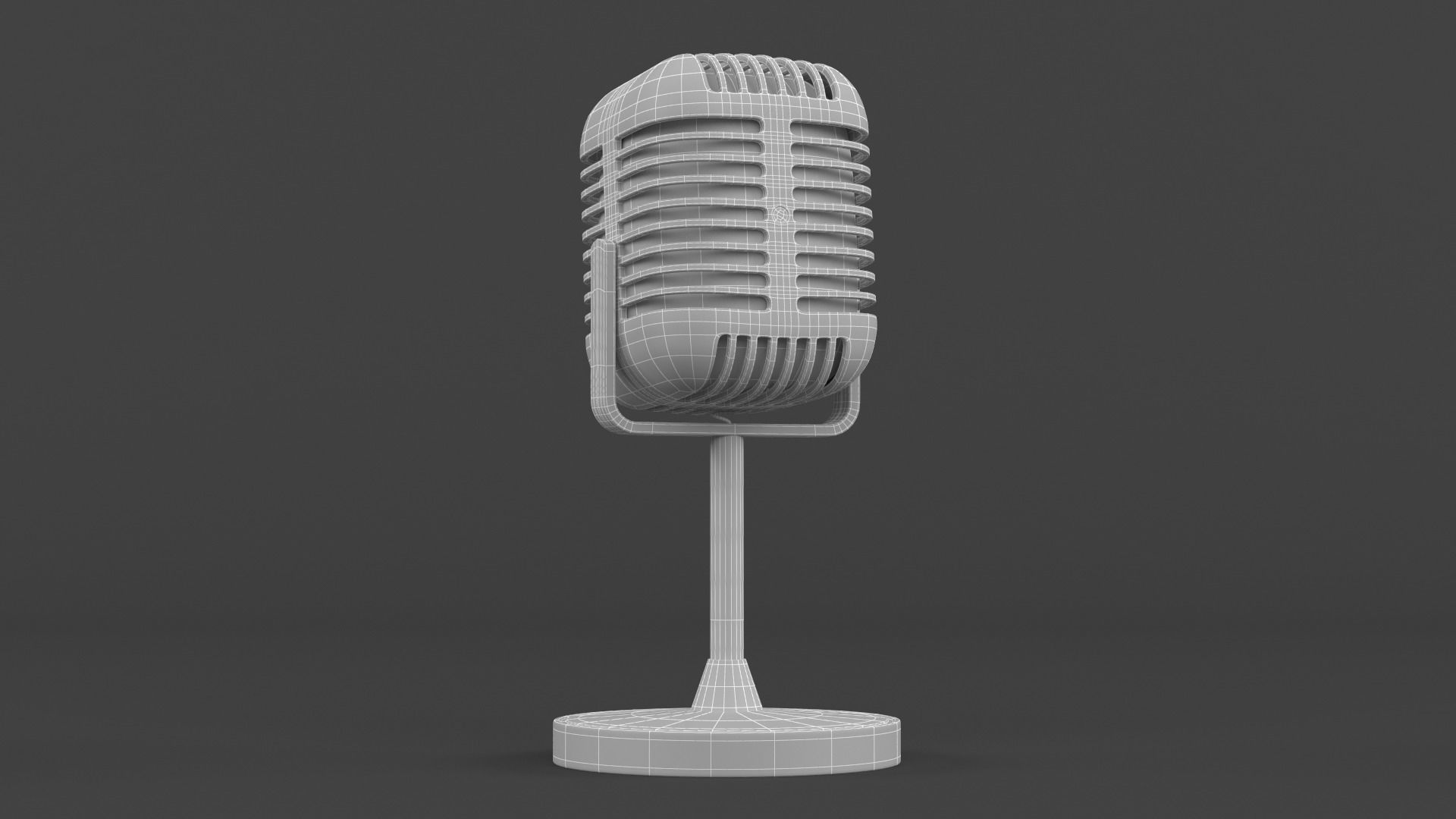 Microphone vintage - 3D model_9