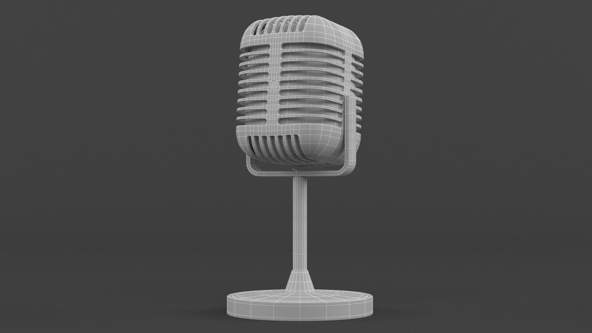 Microphone vintage - 3D model_5