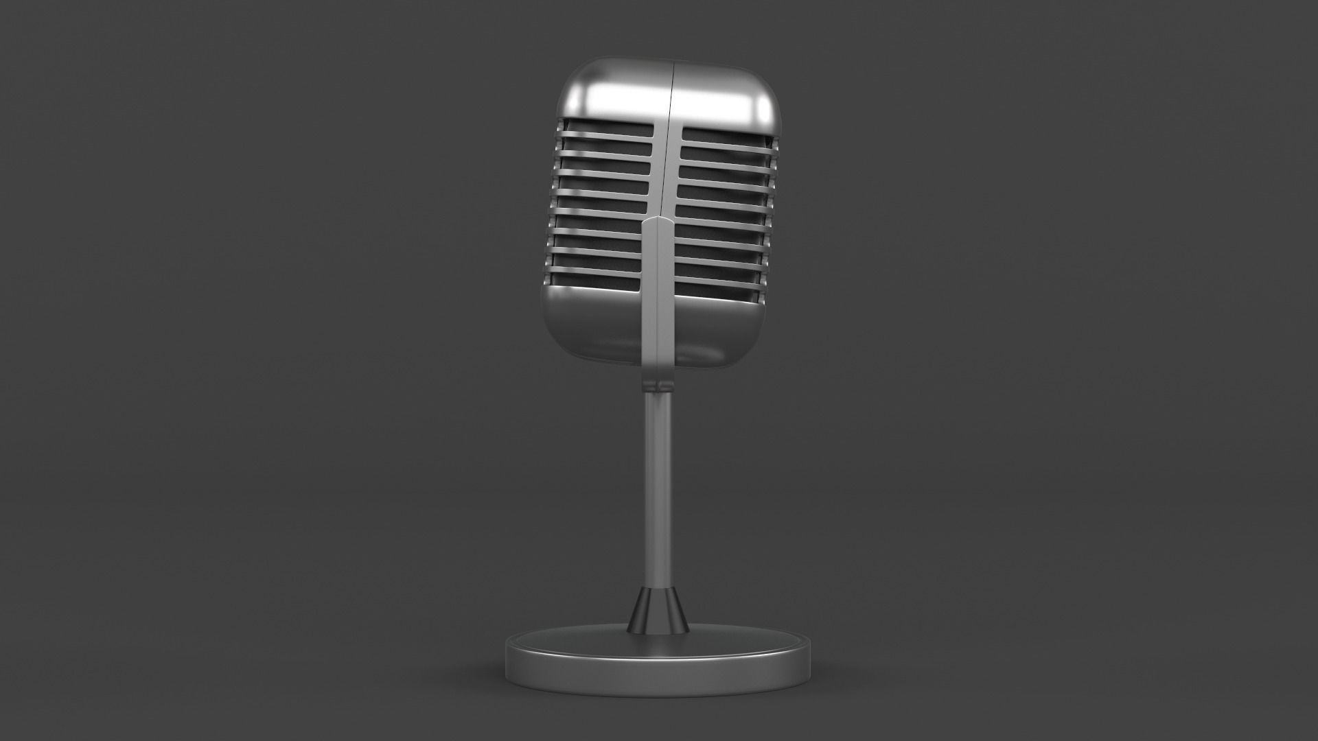 Microphone vintage - 3D model_2