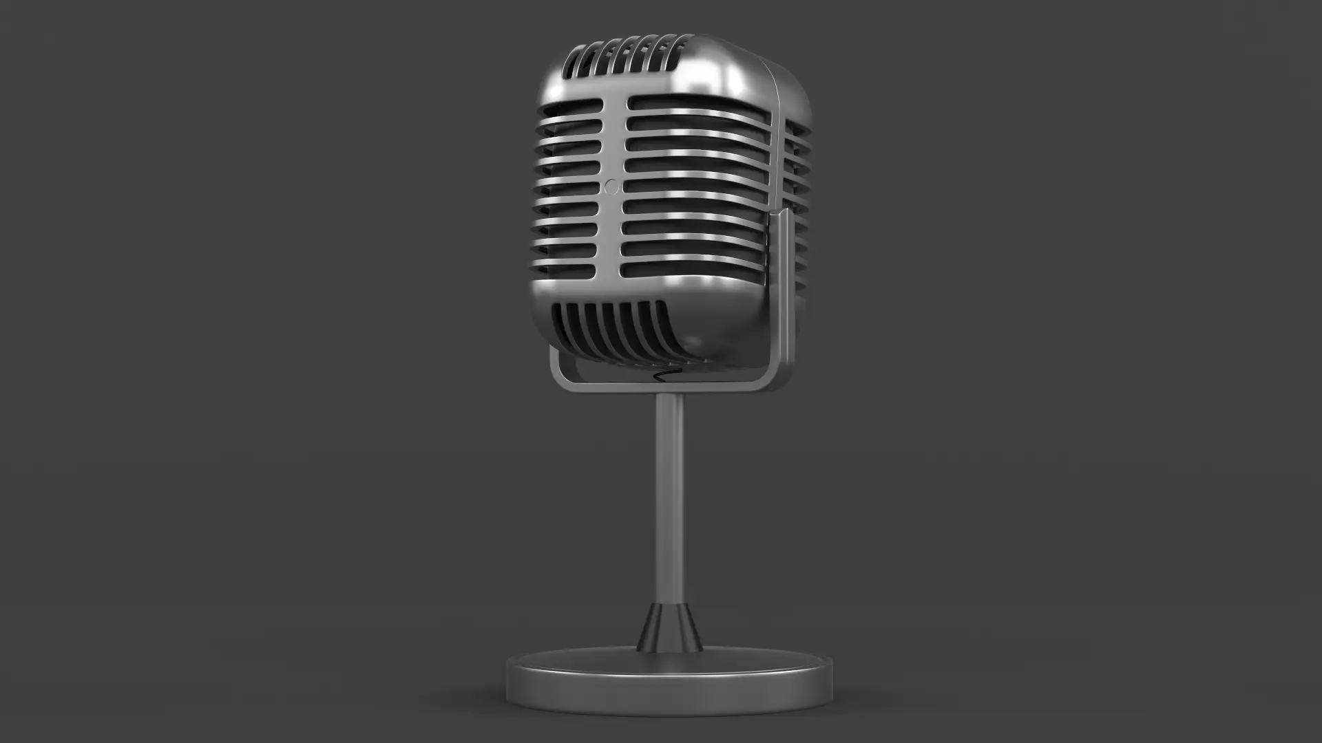 Microphone vintage - 3D model_0
