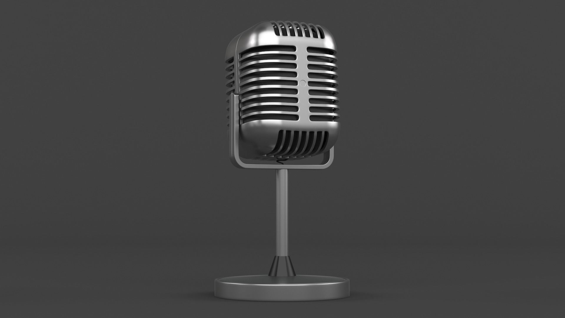 Microphone vintage - 3D model_4
