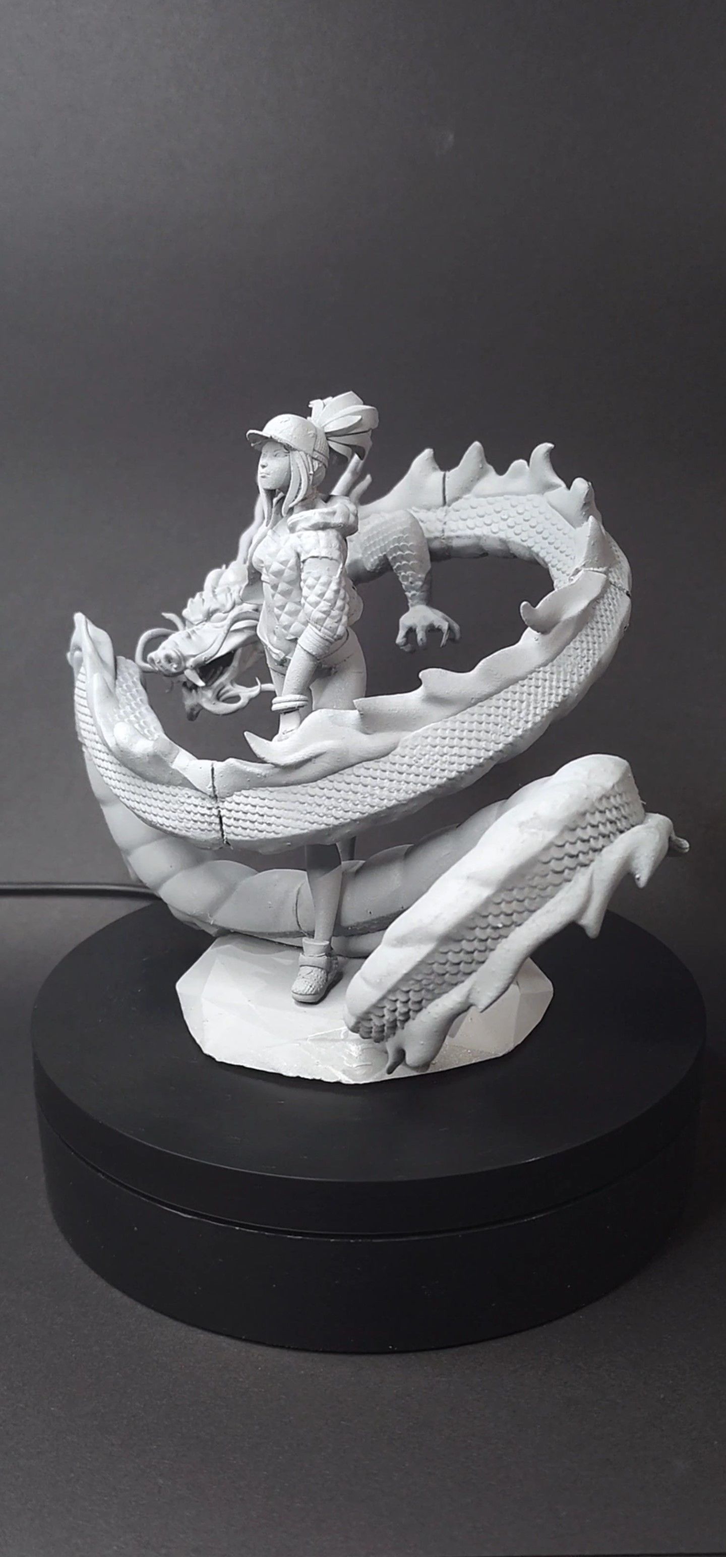 KDA Akali with graffiti dragon 3D print model_1