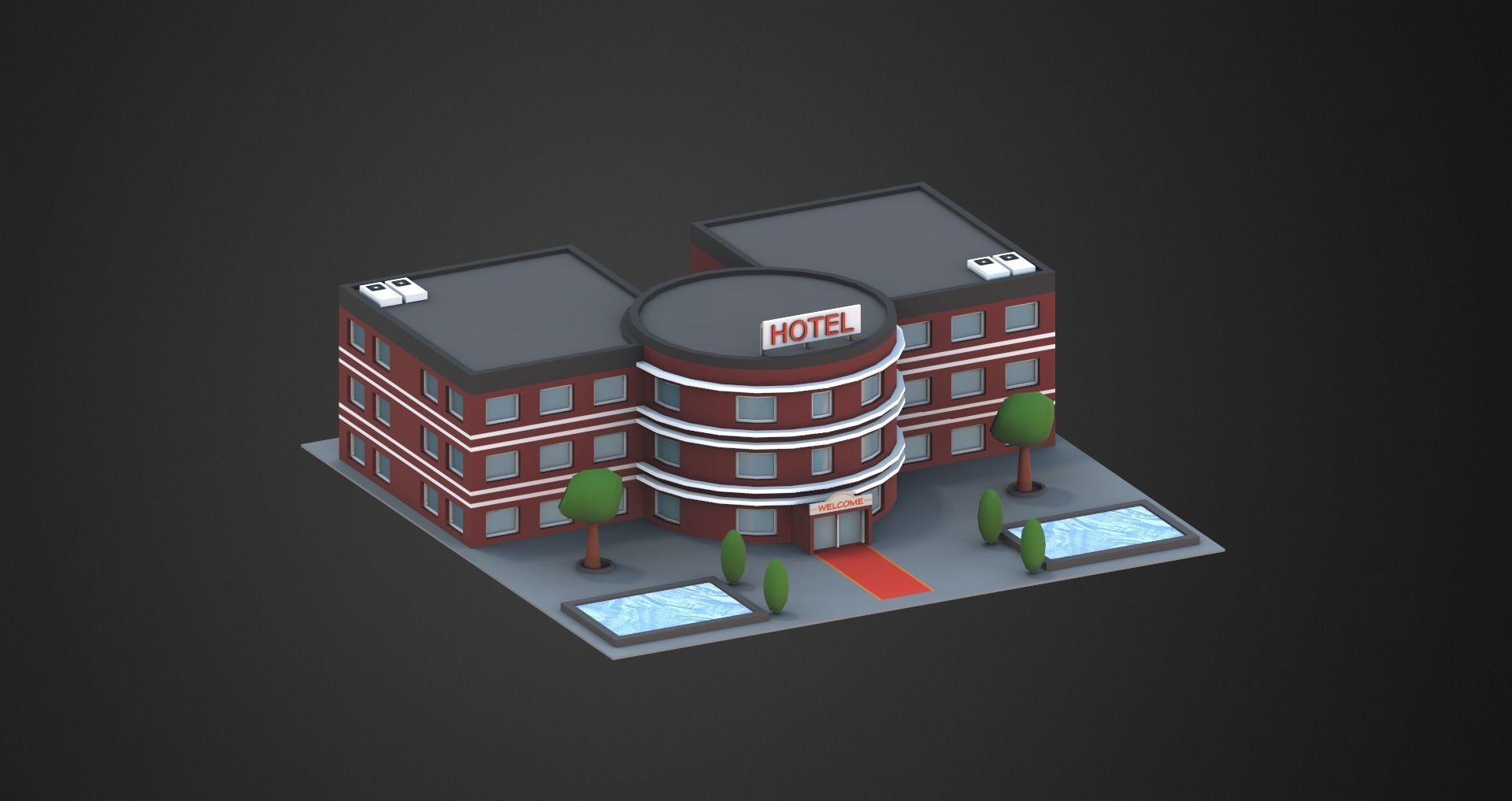 Low Poly City Pack Low-poly 3D model_31