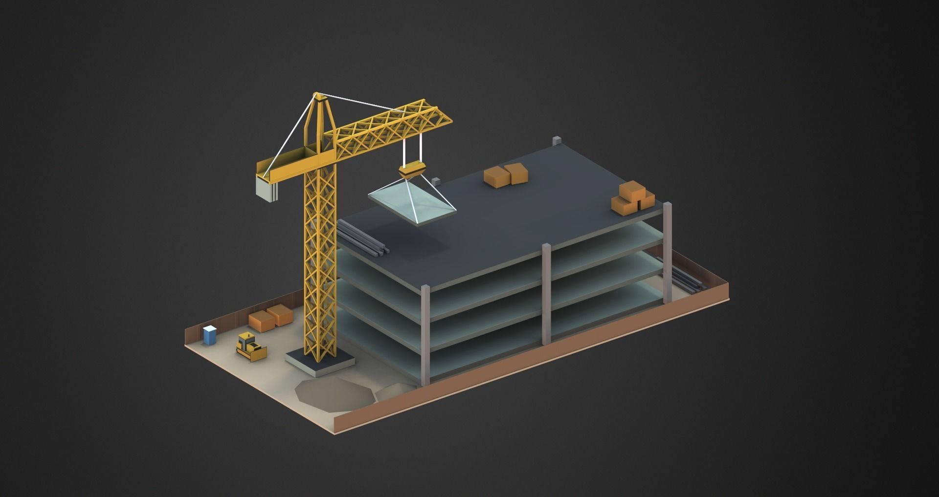 Low Poly City Pack Low-poly 3D model_4