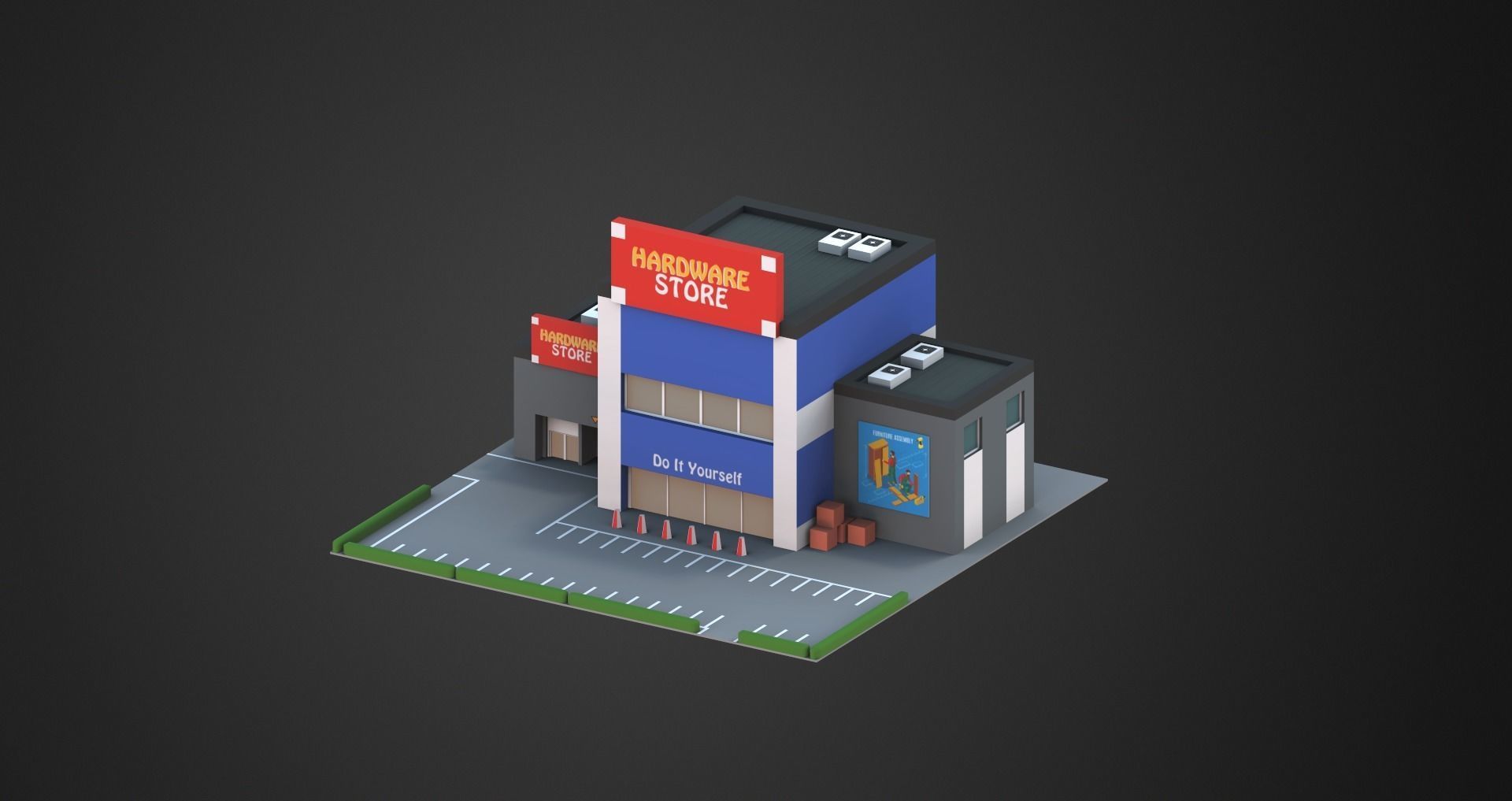 Low Poly City Pack Low-poly 3D model_89