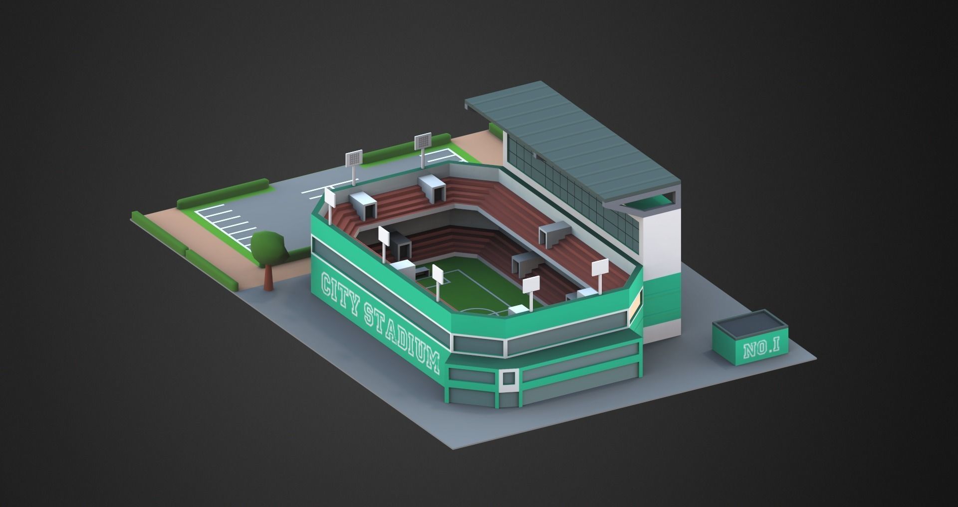Low Poly City Pack Low-poly 3D model_17