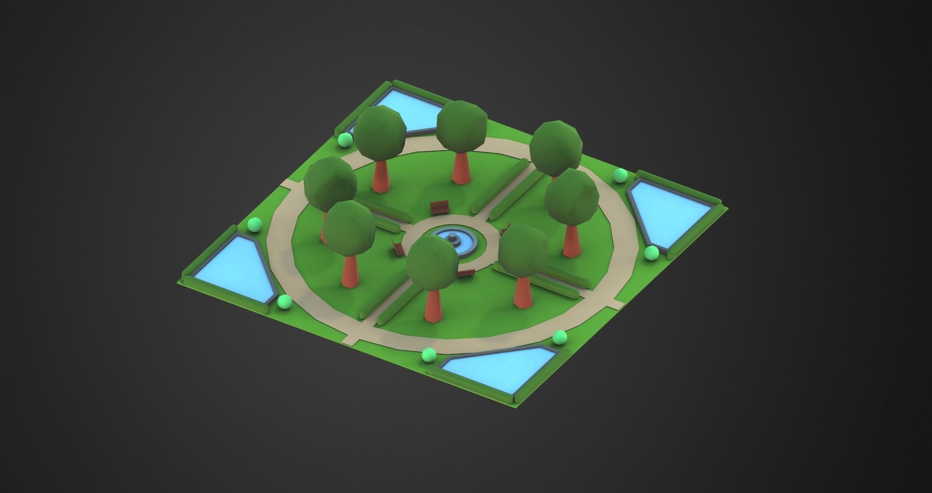 Low Poly City Pack Low-poly 3D model_23