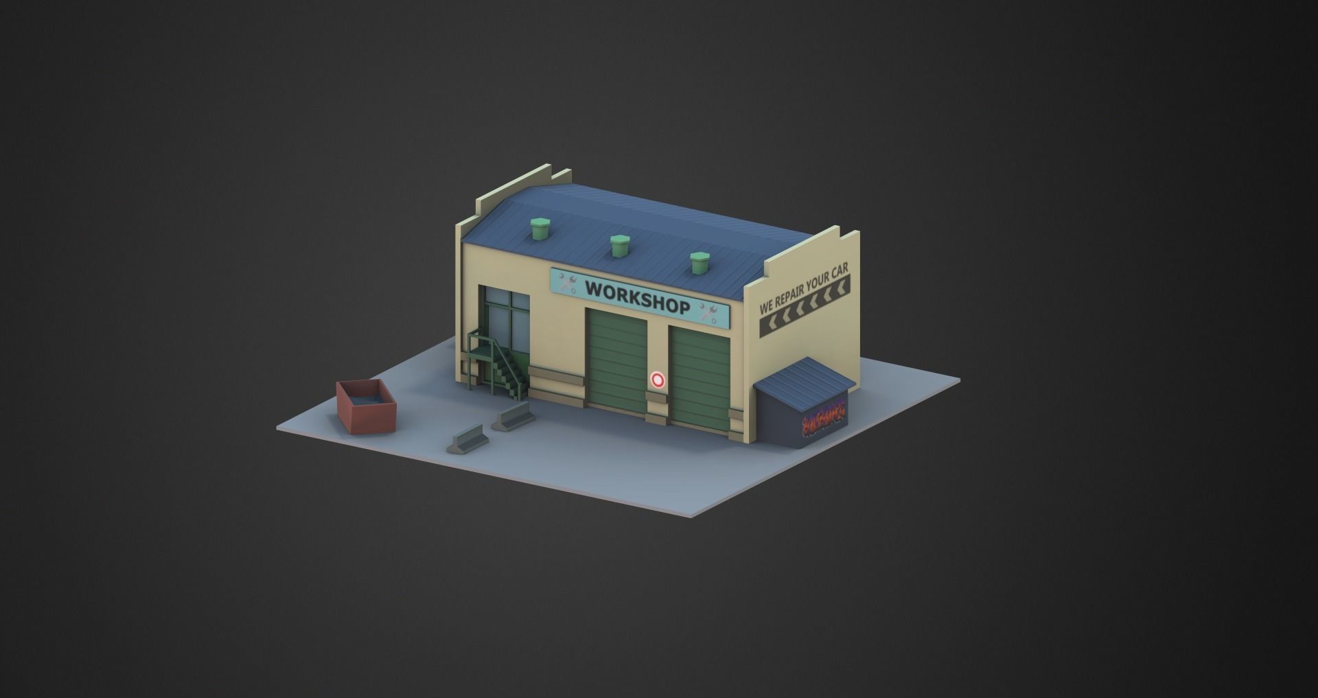 Low Poly City Pack Low-poly 3D model_95