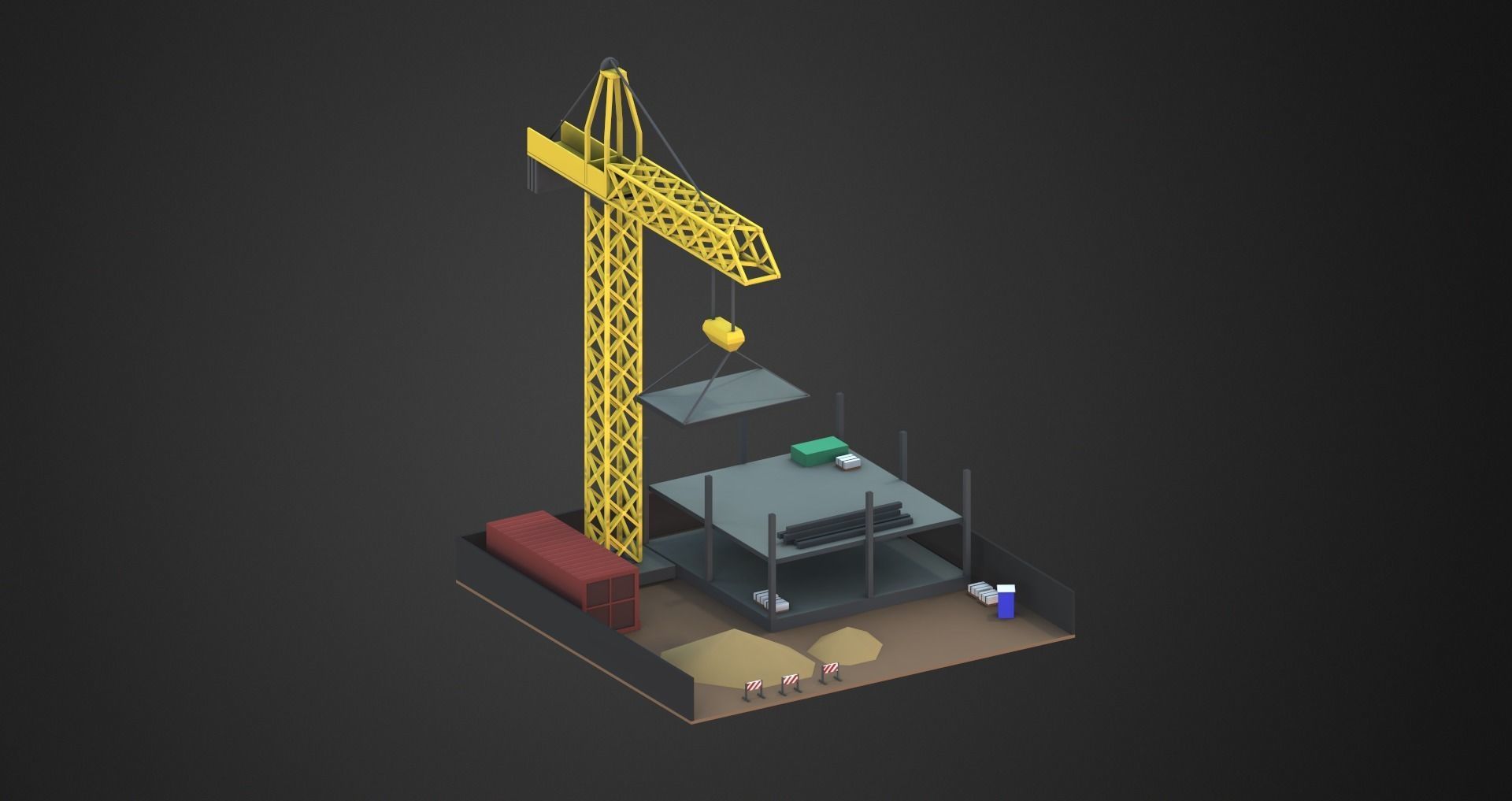 Low Poly City Pack Low-poly 3D model_5