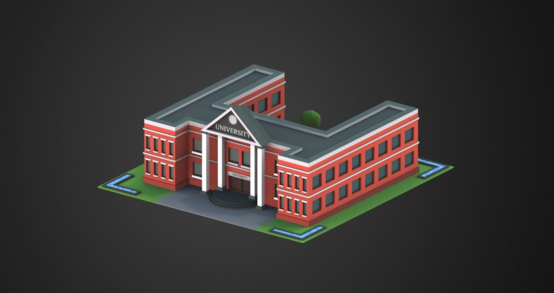 Low Poly City Pack Low-poly 3D model_9