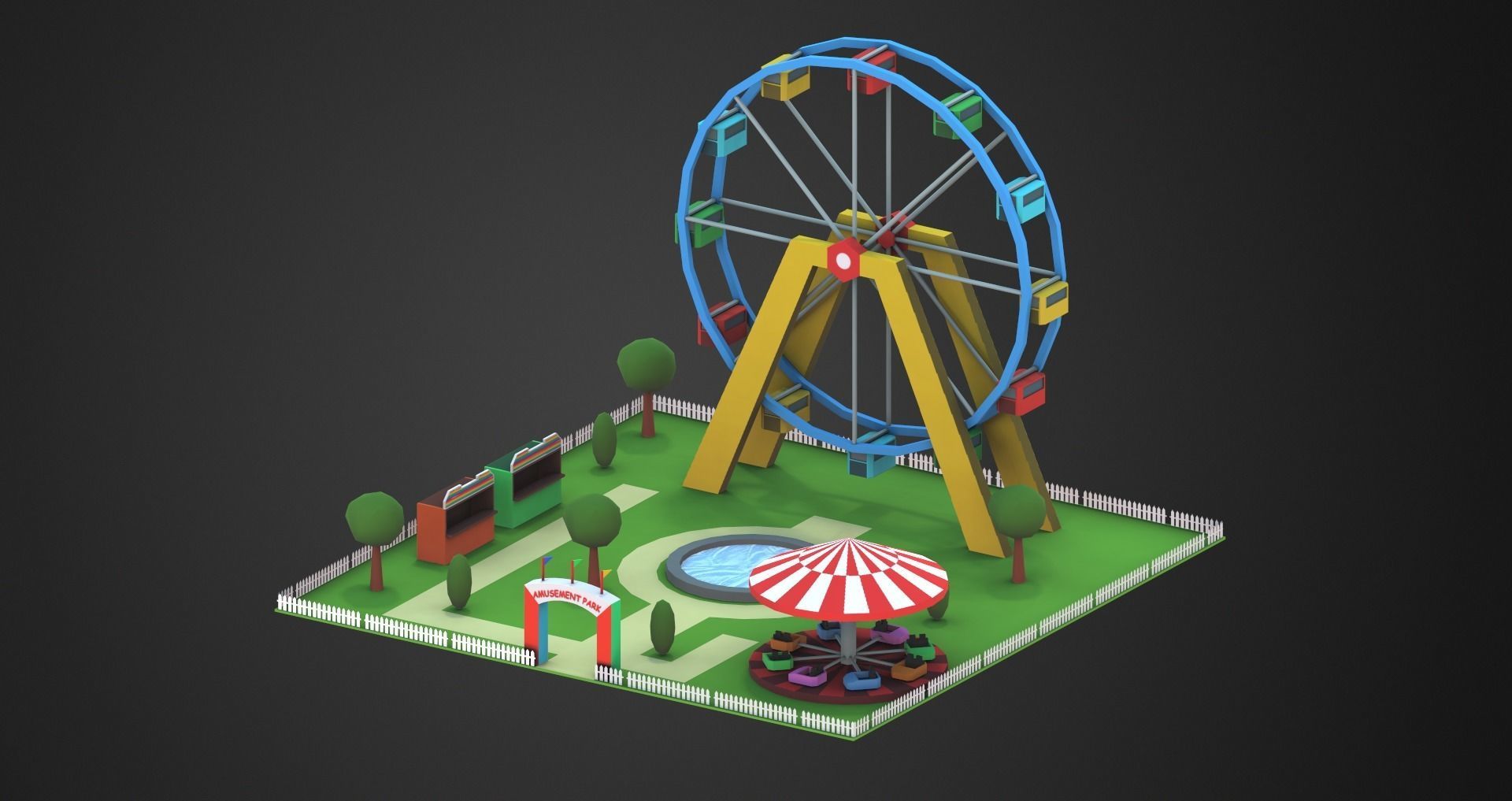 Low Poly City Pack Low-poly 3D model_10