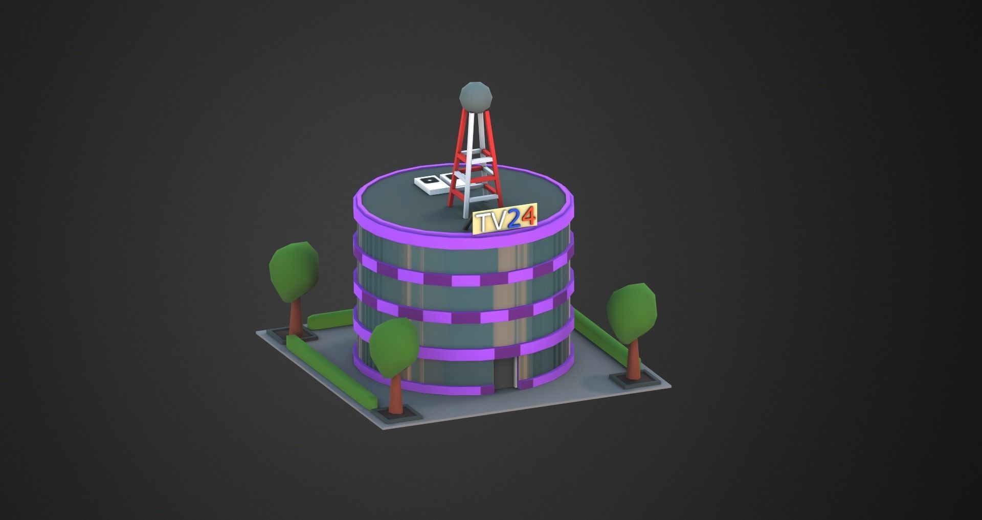 Low Poly City Pack Low-poly 3D model_97