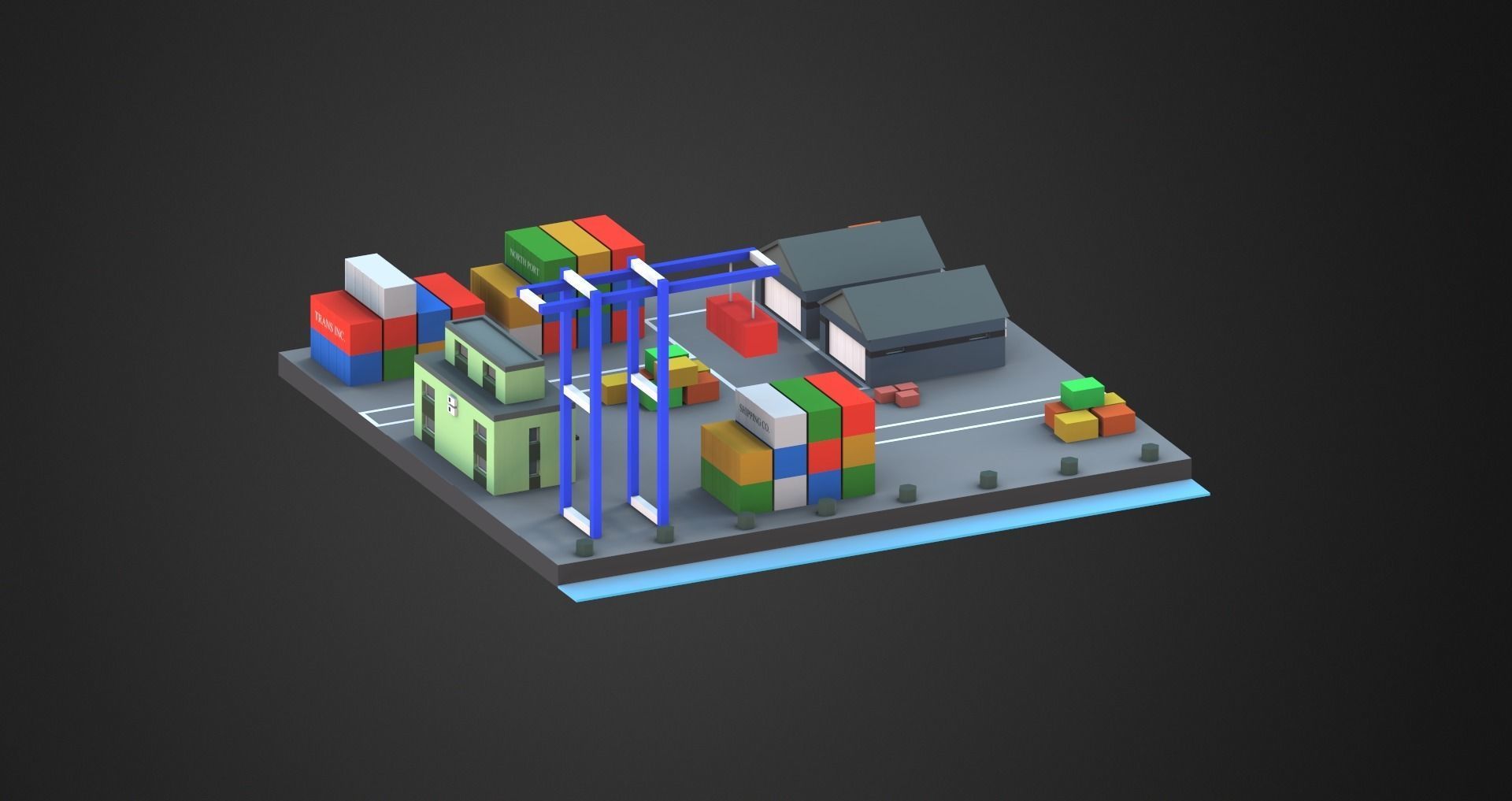 Low Poly City Pack Low-poly 3D model_72