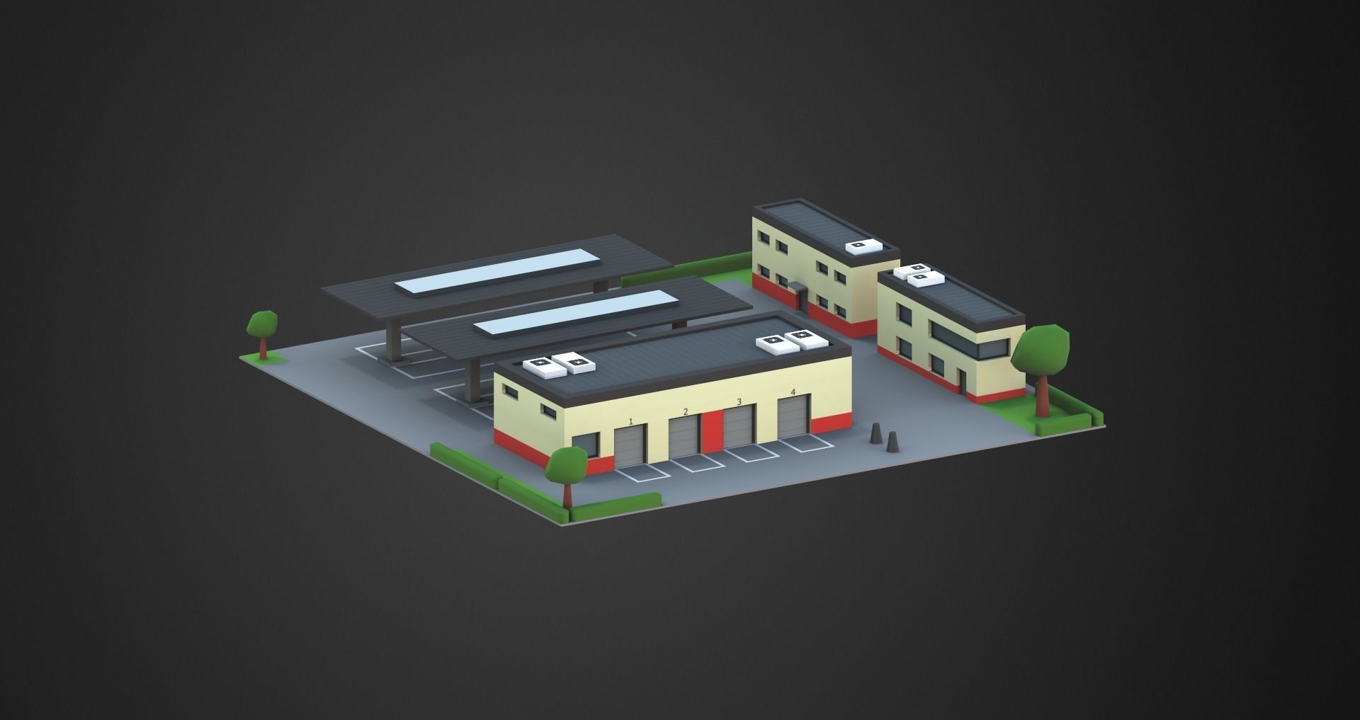 Low Poly City Pack Low-poly 3D model_100