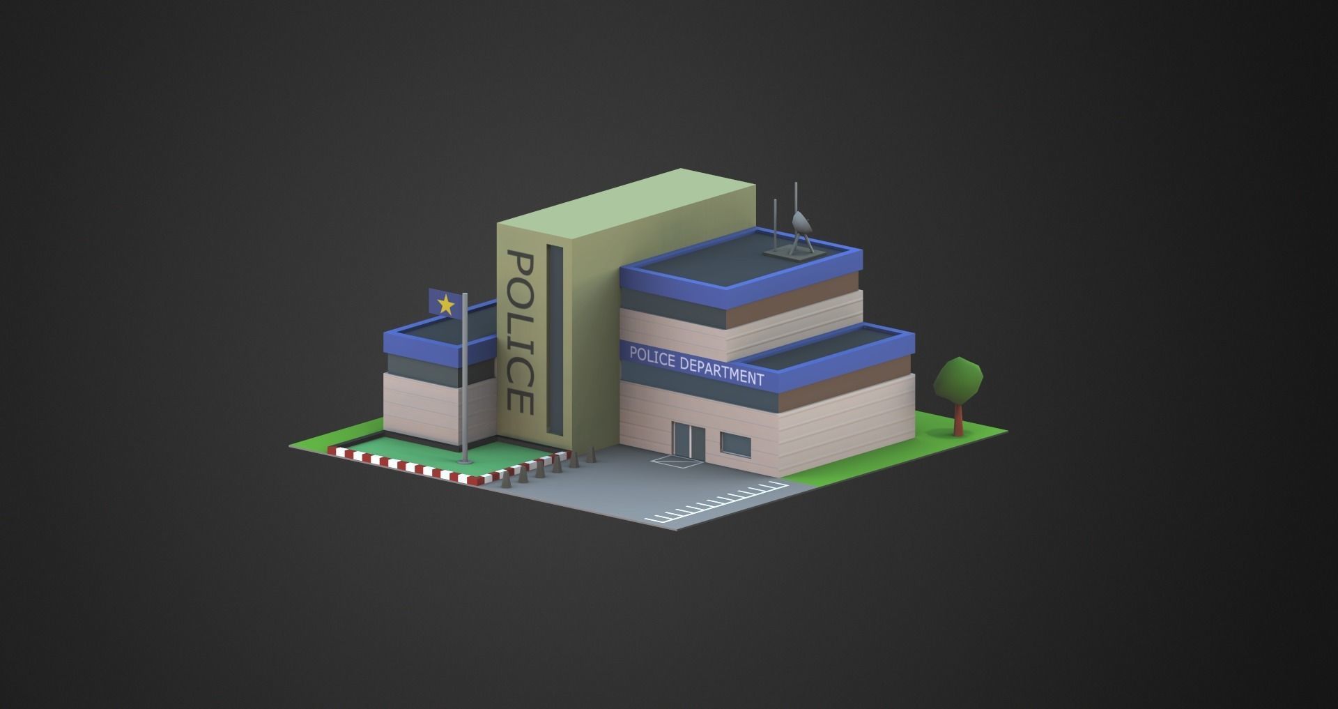 Low Poly City Pack Low-poly 3D model_70