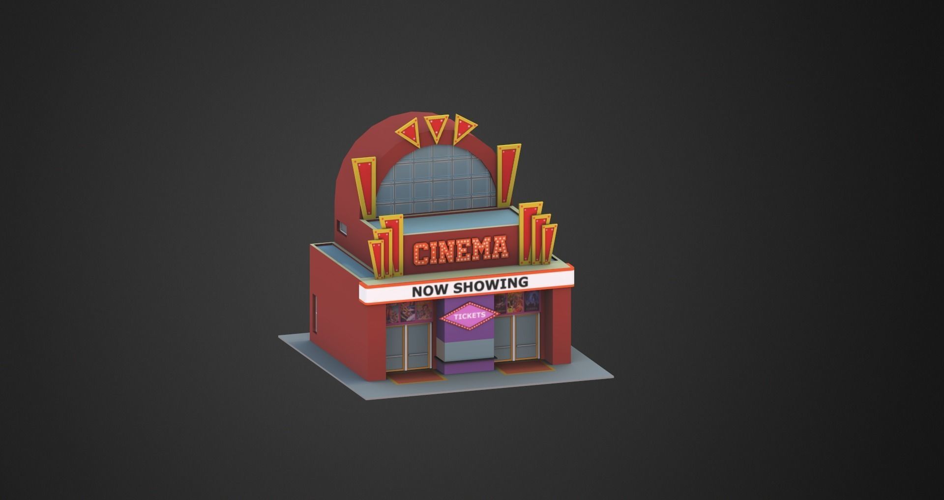 Low Poly City Pack Low-poly 3D model_12