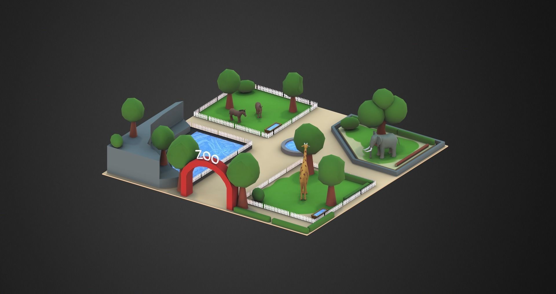 Low Poly City Pack Low-poly 3D model_19