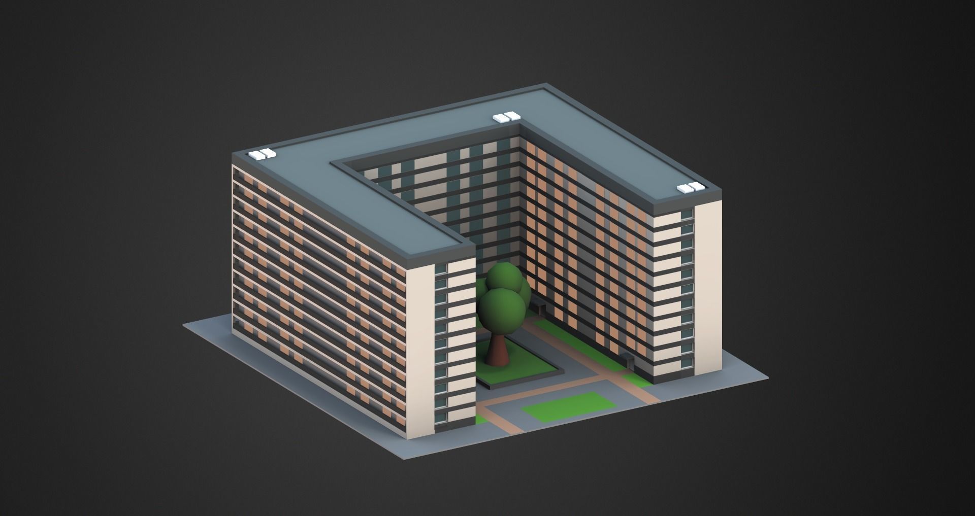 Low Poly City Pack Low-poly 3D model_41