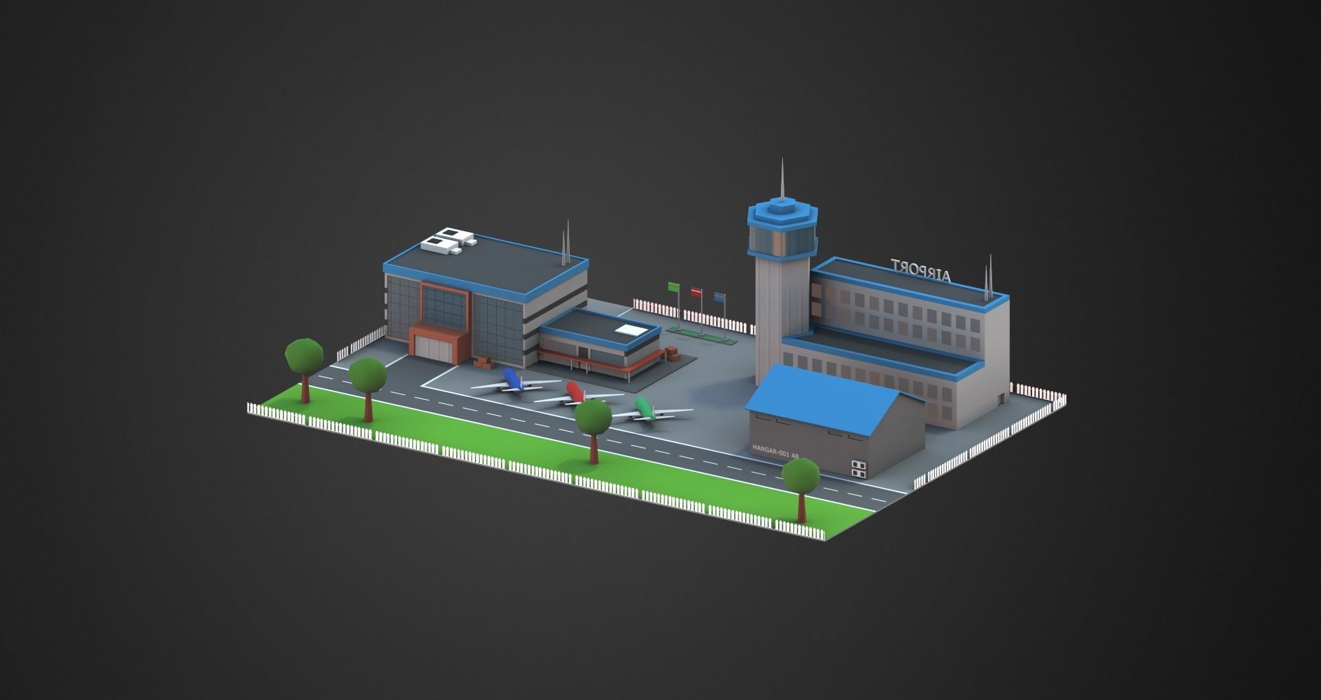 Low Poly City Pack Low-poly 3D model_99