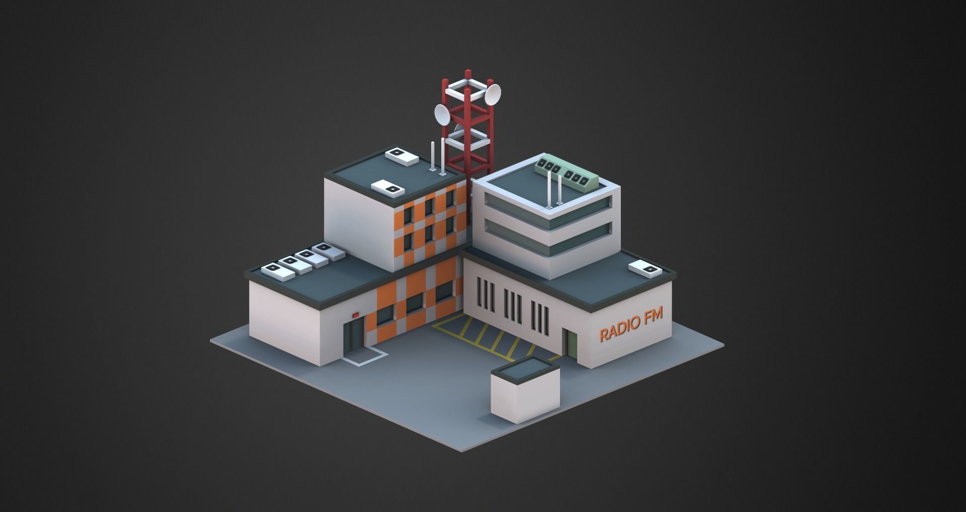 Low Poly City Pack Low-poly 3D model_96