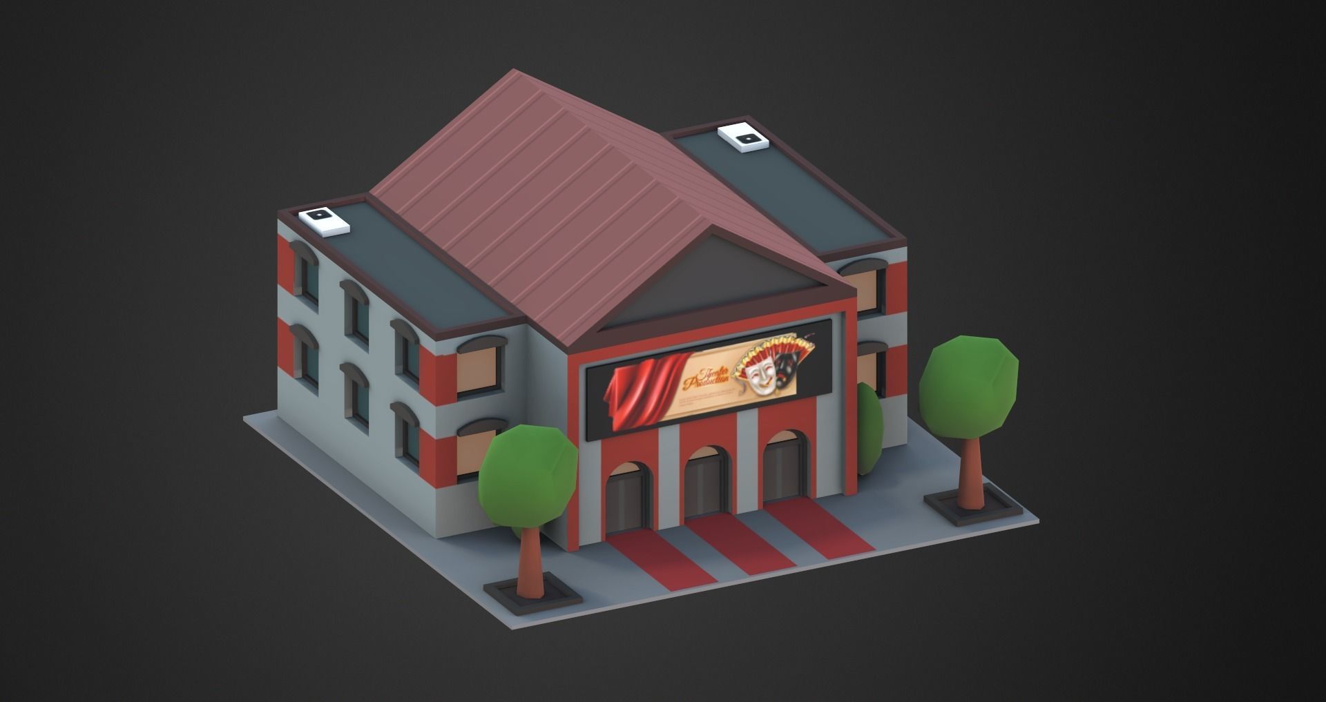 Low Poly City Pack Low-poly 3D model_18