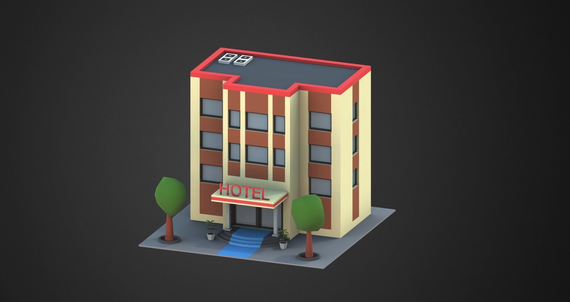 Low Poly City Pack Low-poly 3D model_33