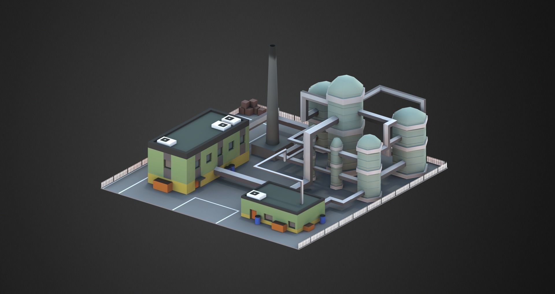 Low Poly City Pack Low-poly 3D model_49