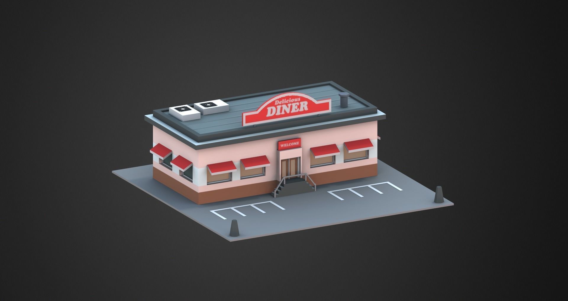 Low Poly City Pack Low-poly 3D model_20