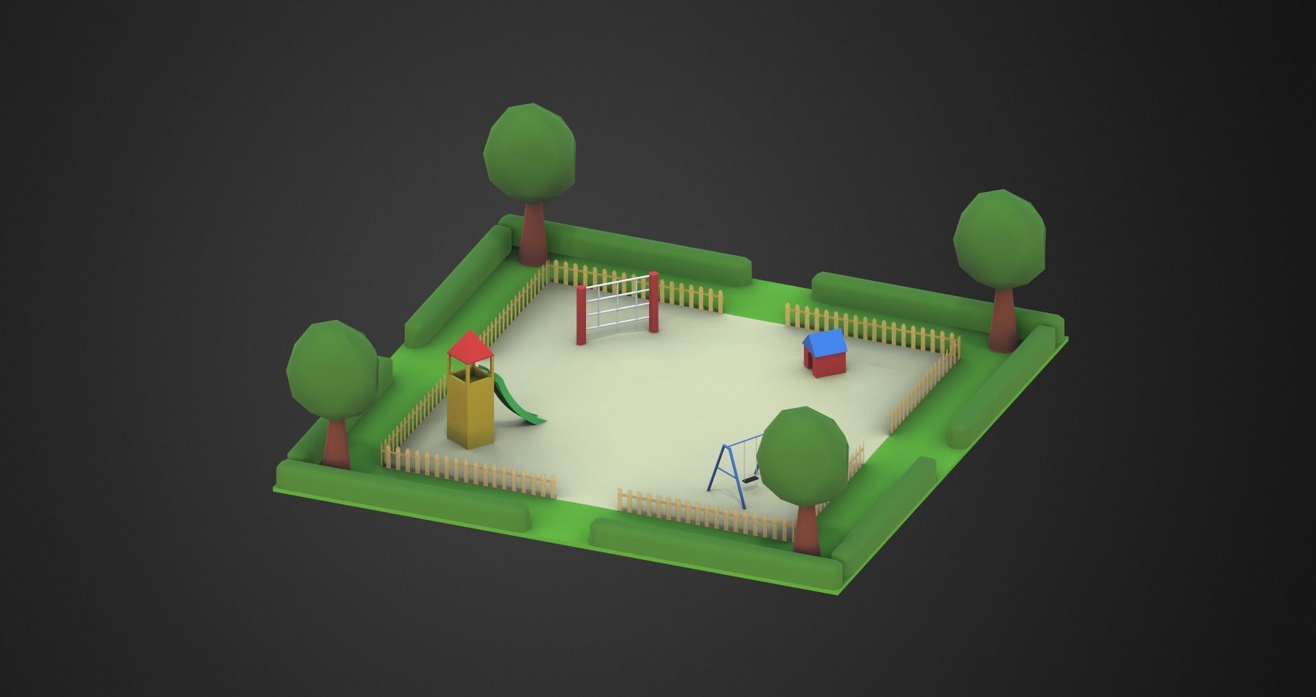 Low Poly City Pack Low-poly 3D model_16