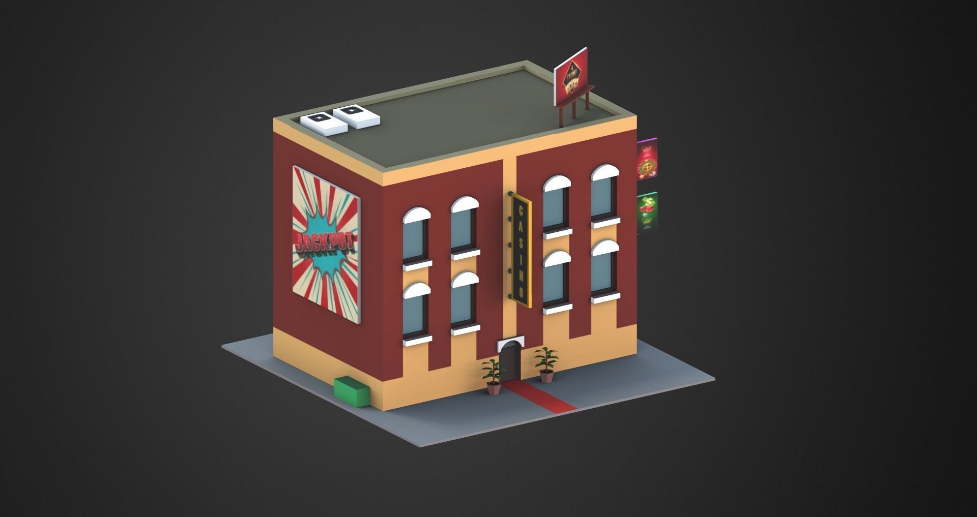 Low Poly City Pack Low-poly 3D model_11