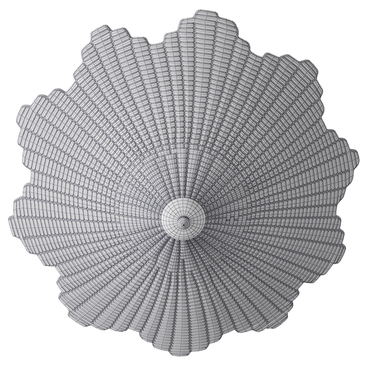 Mini Venetian Star Shaped Ceiling Fixture Contemporary 3D model_4