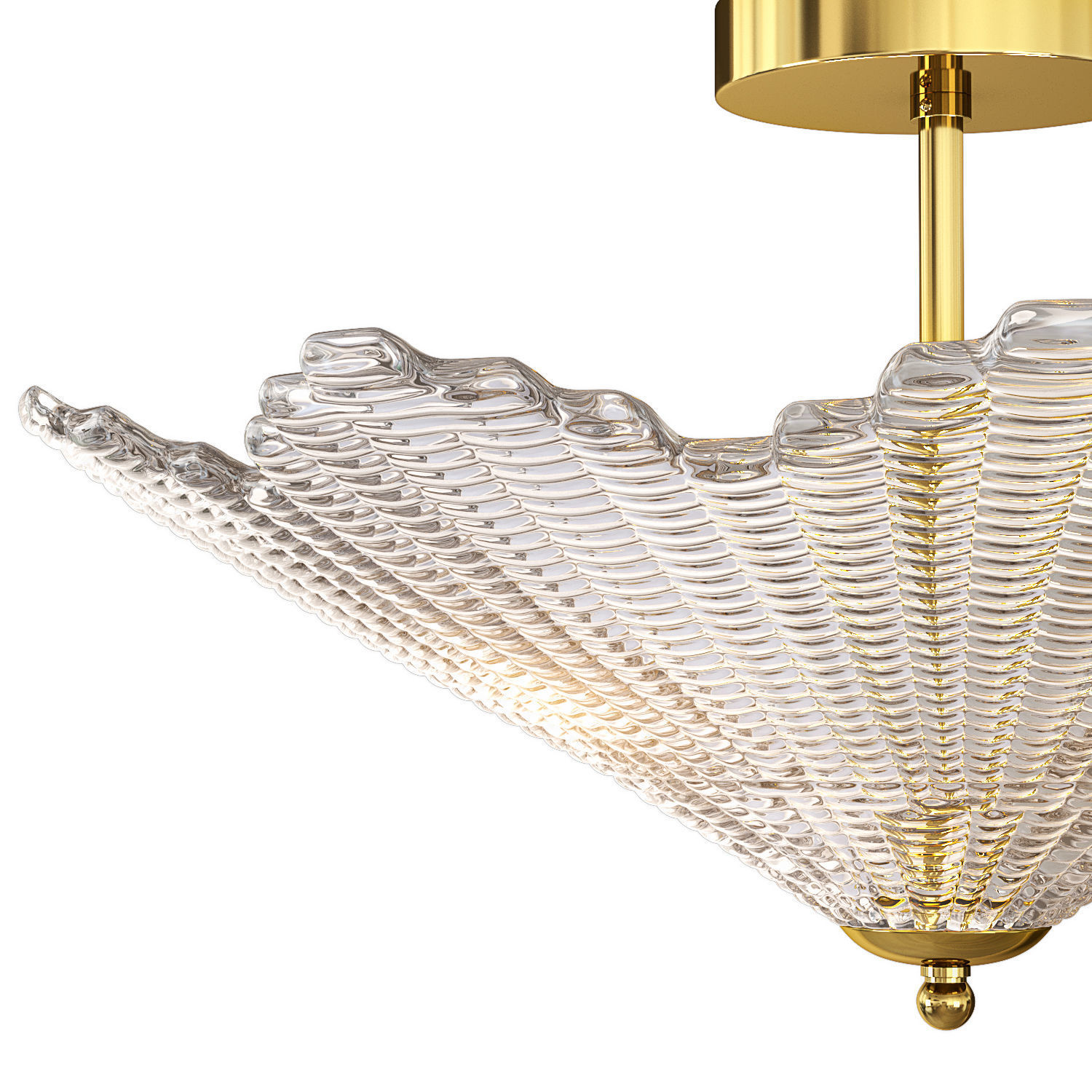 Mini Venetian Star Shaped Ceiling Fixture Contemporary 3D model_2